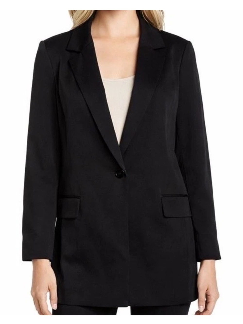 Joie Black Single-Button Longline Blazer